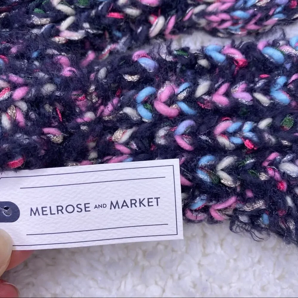 Melrose and Market Black Multicolor Knit Gloves